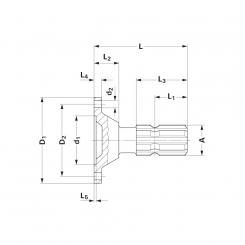 Walterscheid® Flange shaft TK 138 - 1153066 