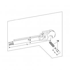 Walterscheid® Piston rod+Hook HOL-C120 CAT.4 - 1205114 