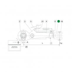 Walterscheid® Yoke rod SST 25.6 - 1205504 