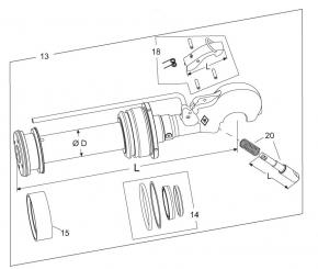 Walterscheid® Piston rod Set HOL-C105DS CAT.3S - 1207342 