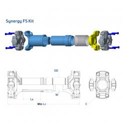 Mechanics@ Synergy Driveline Kit - Perm-Lub with U-Joint - Series 5C – 3090679 