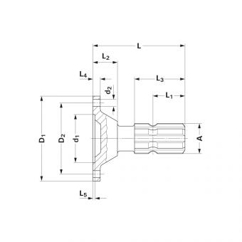 Walterscheid® Flange shaft TK 138 - 1107402