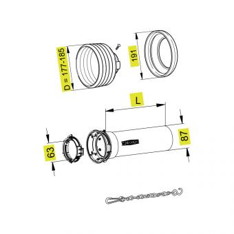 Walterscheid® Safety guard half outer SDH 25/1 - 1116599