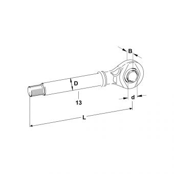 Walterscheid® Piston rod+head HOL-C120 CAT.3S - 1204296
