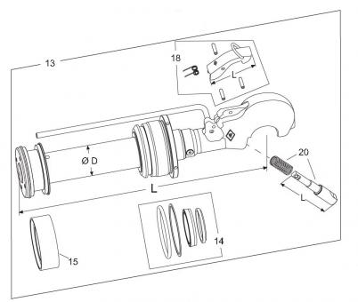 Walterscheid® Piston rod Set HOL-C105DS CAT.3S - 1207342