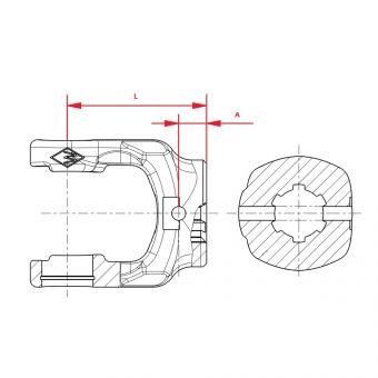 Walterscheid® Hub yoke NG 2100 - 1085873