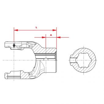 Walterscheid® Hub yoke NG 2200 - 1117235