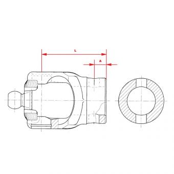 Walterscheid® Hub yoke NG 2280 - 1366876