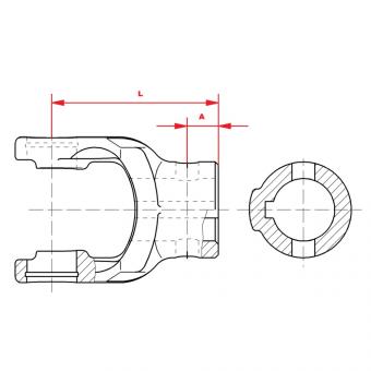 Walterscheid® Hub yoke NG 2200 - 1378096