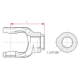 Walterscheid® Hub yoke NG 2300 - 1045537