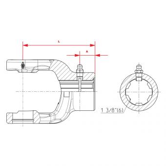 Walterscheid® Hub yoke NG 2300 - 1109095