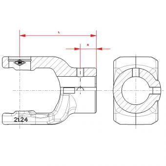 Walterscheid® Hub yoke NG 2700 - 1380270