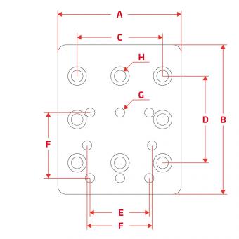 Walterscheid® Mounting Plate ANP210x250x50HD145x145/21-110x100/M16 – 8005499
