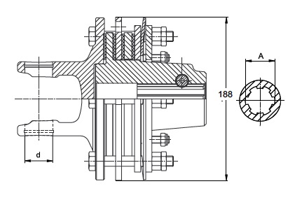 Walterscheid® Friction clutch K 90/4T - 1156428